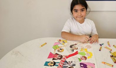 Minik ressam Deniz Vafaeimamaghani’nin mutlu günü