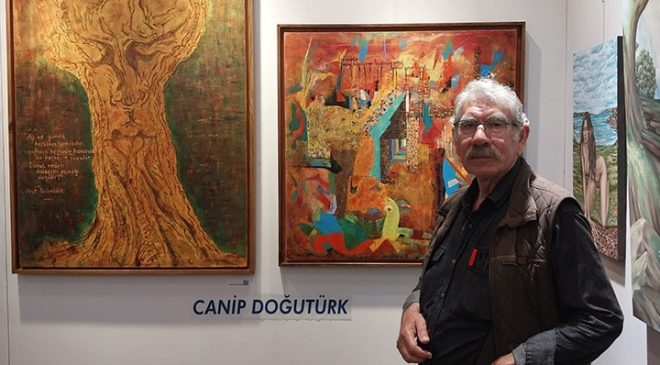 Canip Doğutürk, ArtContact Fuarı’nda Eserleriyle Göz Doldurdu.