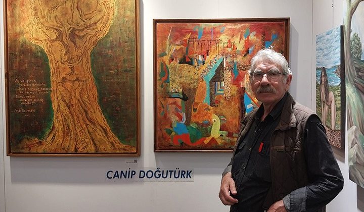 Canip Doğutürk, ArtContact Fuarı’nda Eserleriyle Göz Doldurdu.