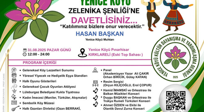 Yenice Köyü Zelenika Şenliği Düzenleniyor